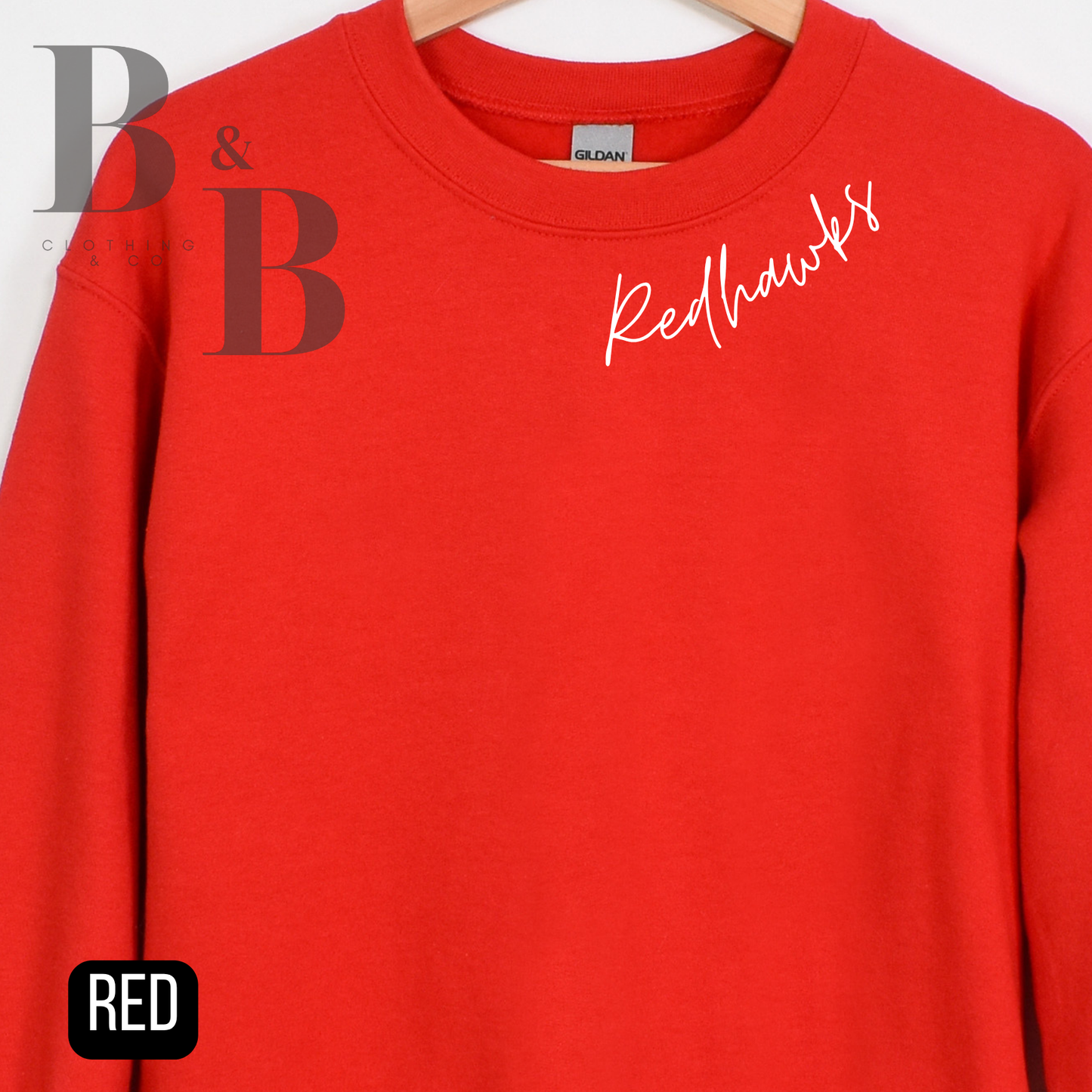 Redhawks Collar Crewneck Sweatshirt