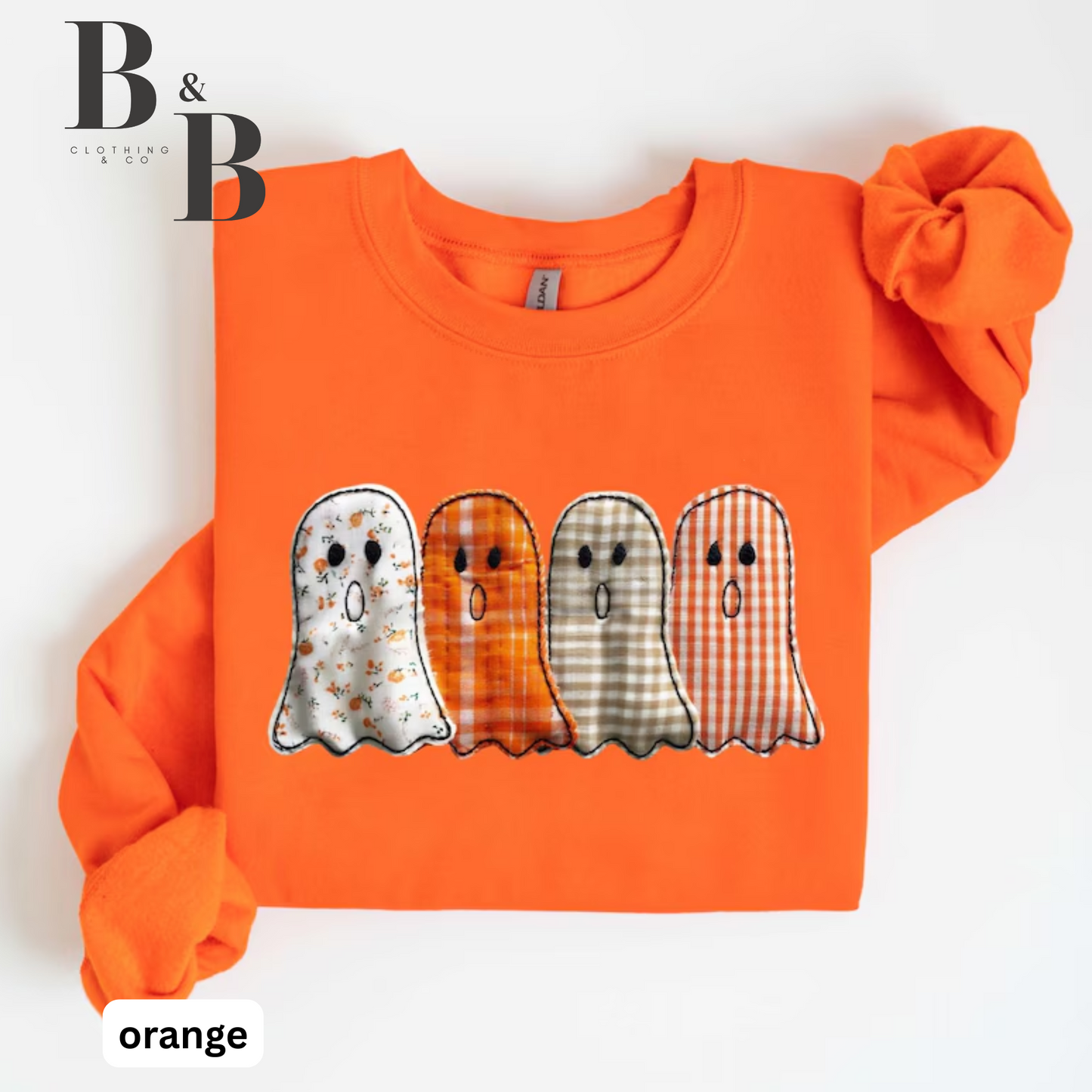 Halloween Ghosts Patchwork Sweatshirts/Tees