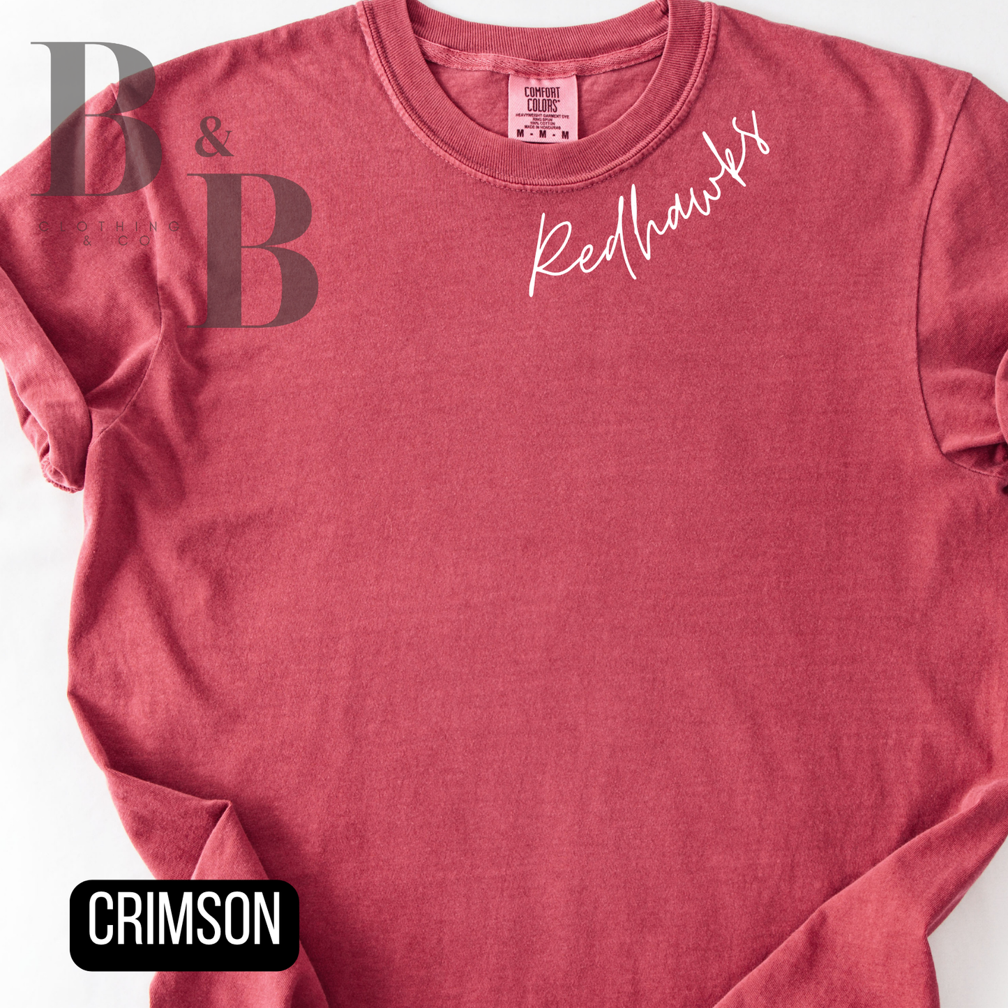 Redhawks Collar Comfort Colors Tee- Adult & Youth