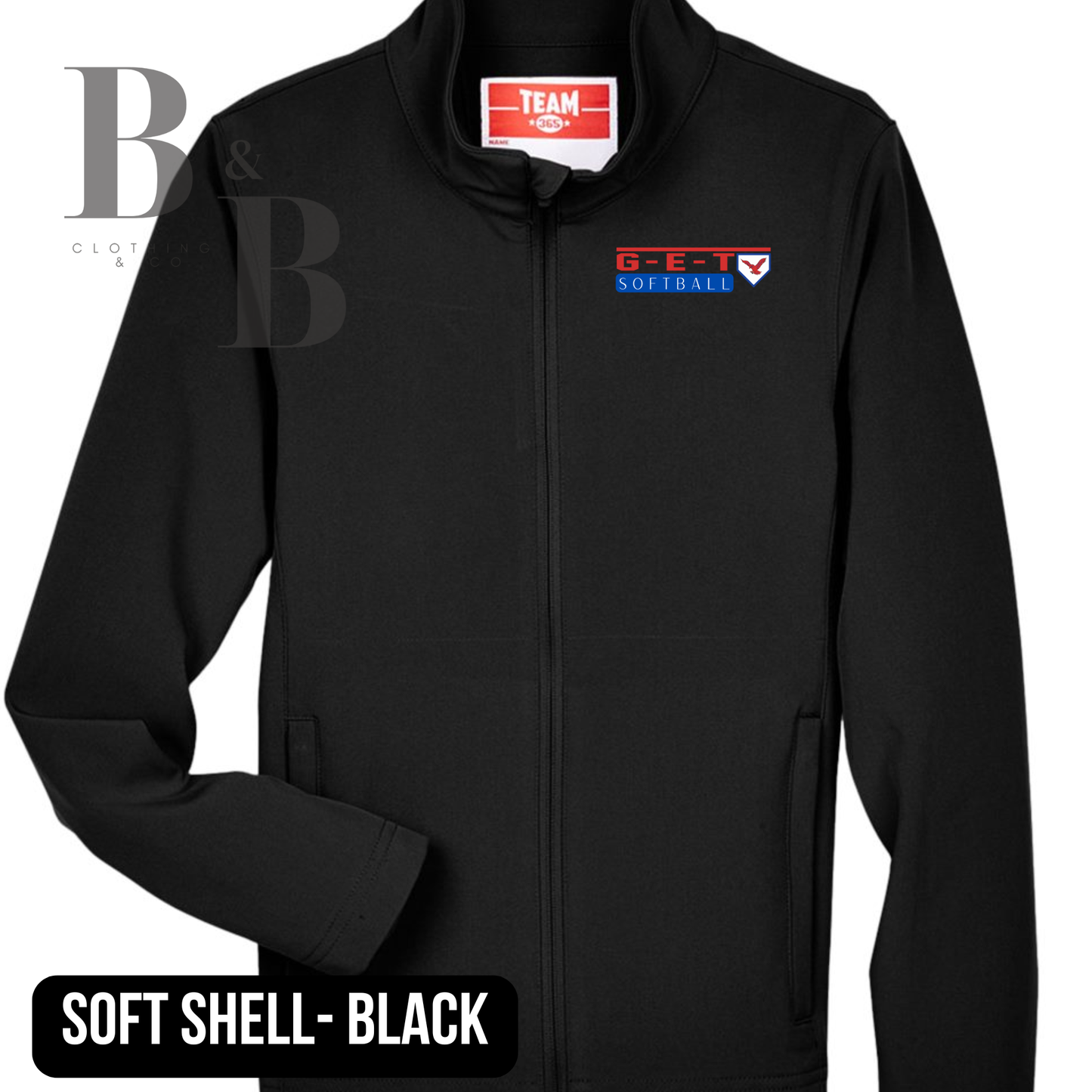 G-E-T Softball/Baseball Softshell Zip Up Jackets- Youth