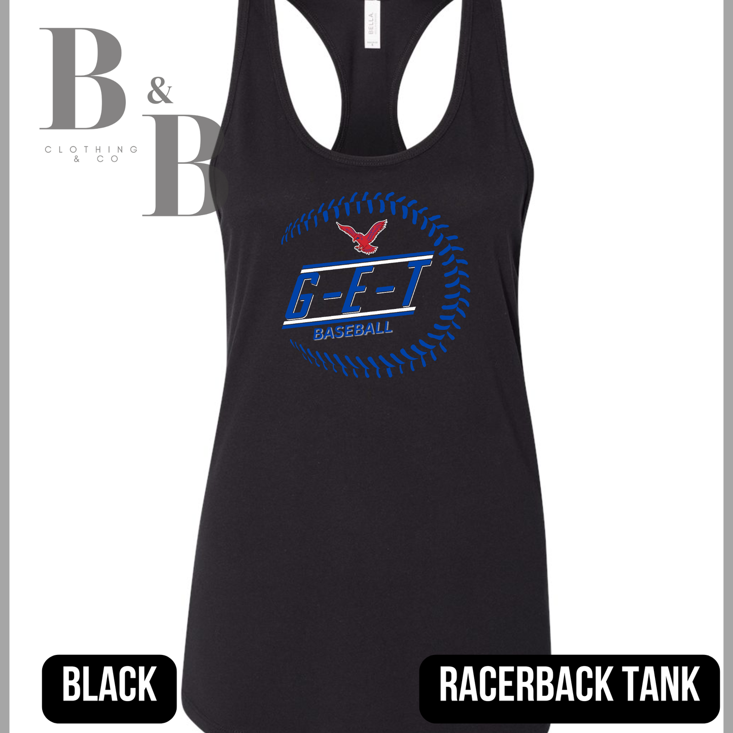G-E-T Softball 1 / Baseball 3 Womens Racerback Tank