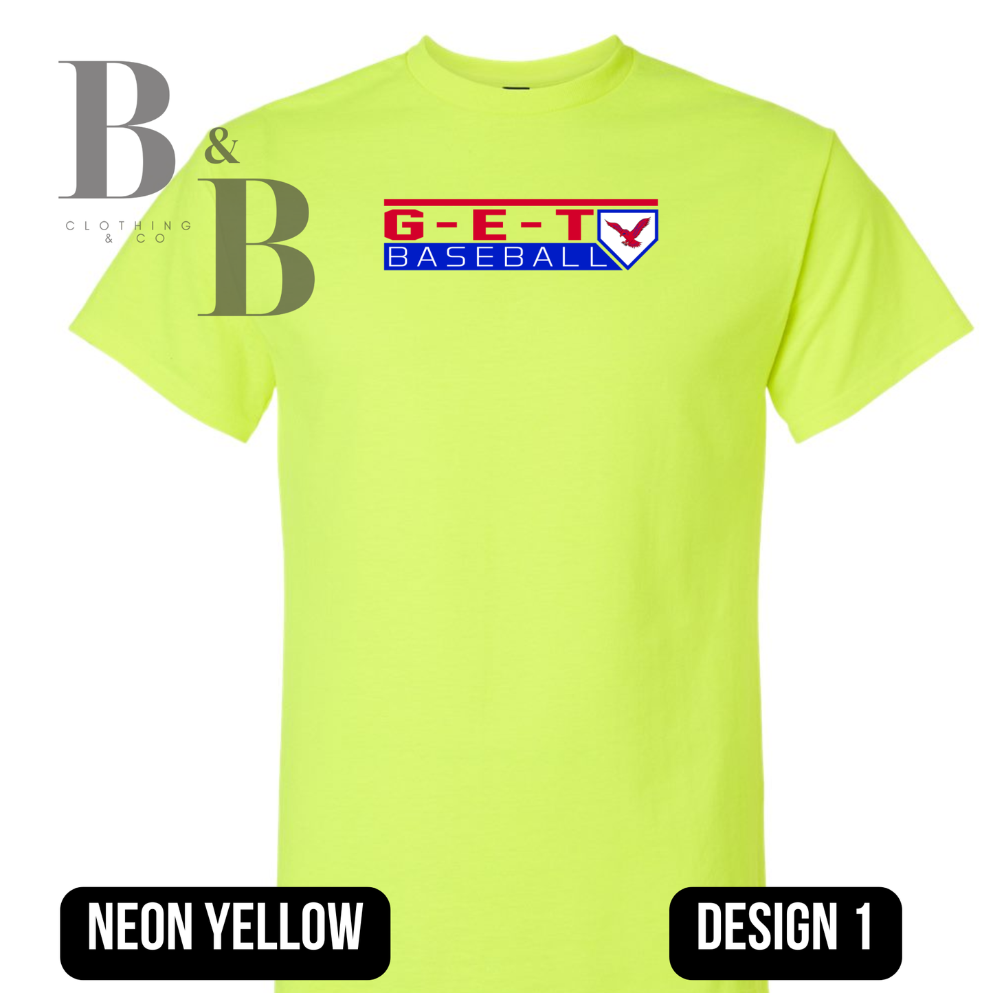 G-E-T Softball/Baseball Neon Cotton Youth Tee