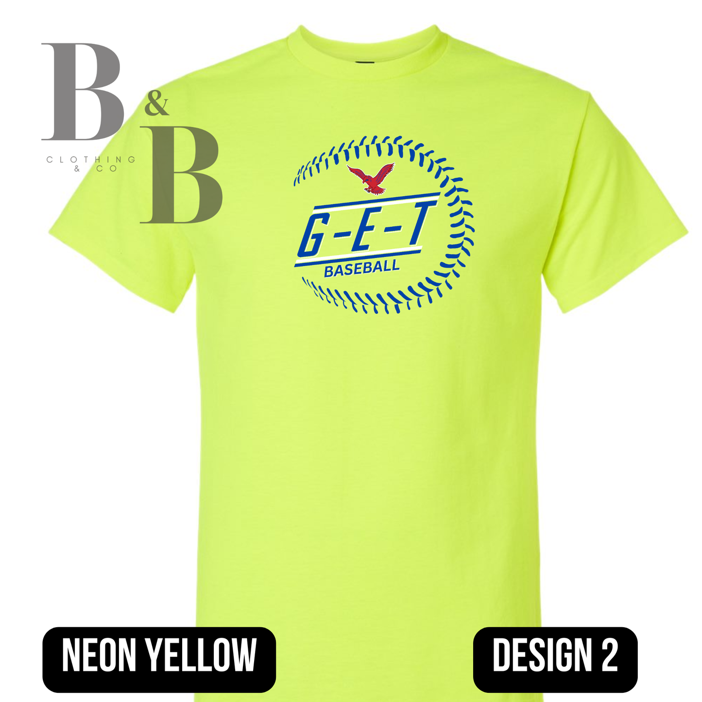 G-E-T Softball/Baseball Neon Cotton Youth Tee