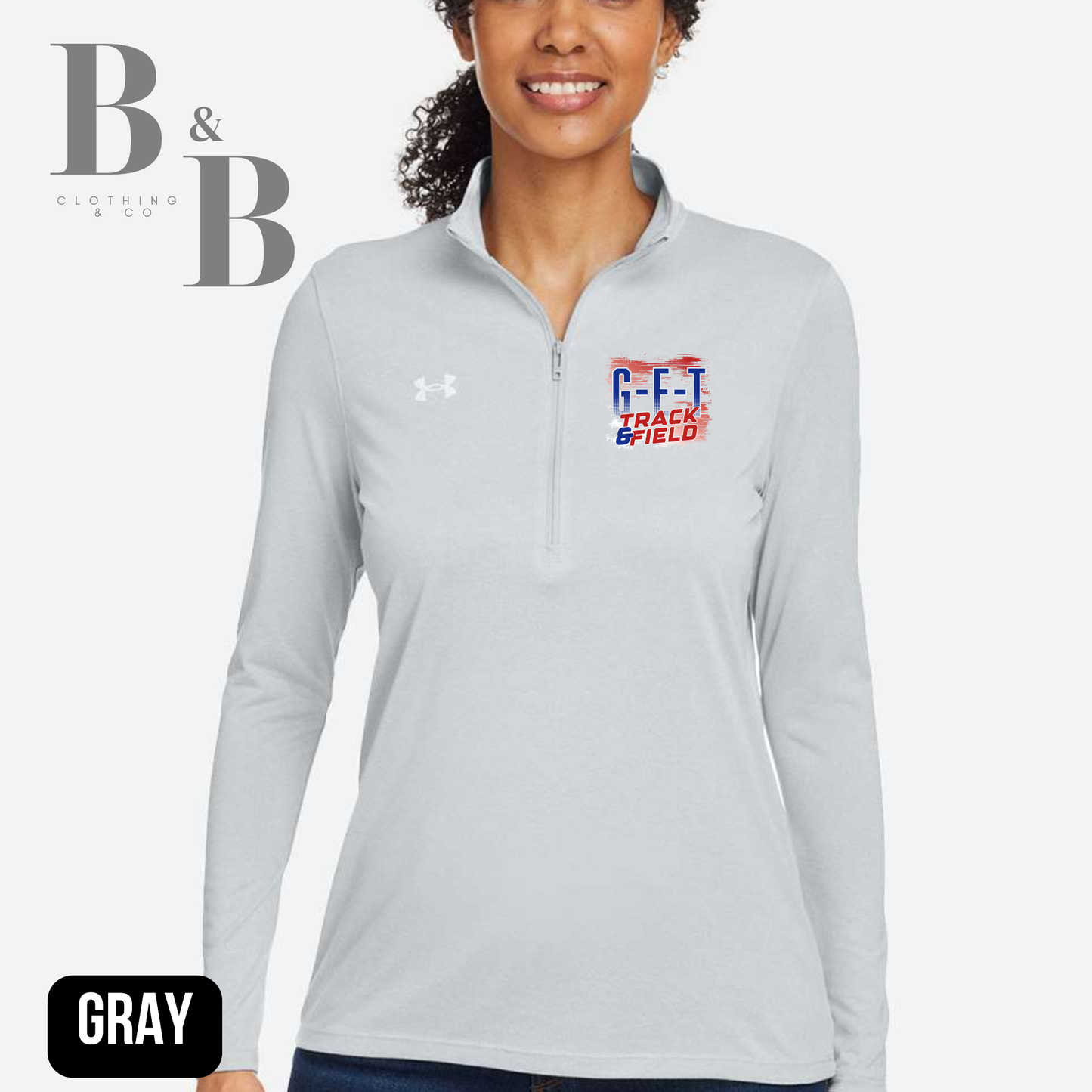 G-E-T Track & Field Under Armour Performance Quarter Zip Men + Womens