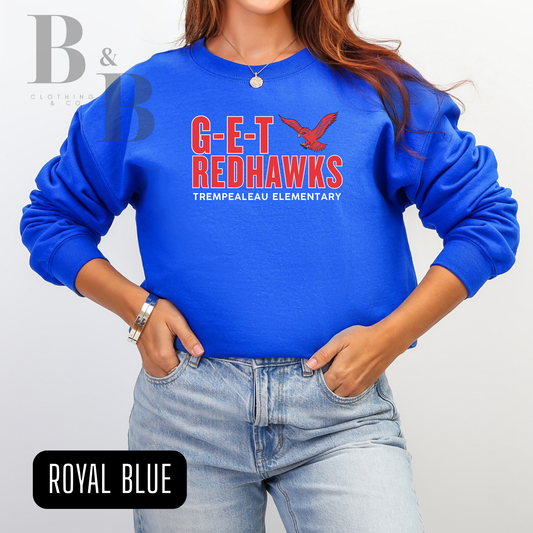 TE- Adult G-E-T Redhawks Tee|Crewneck|Hoodie