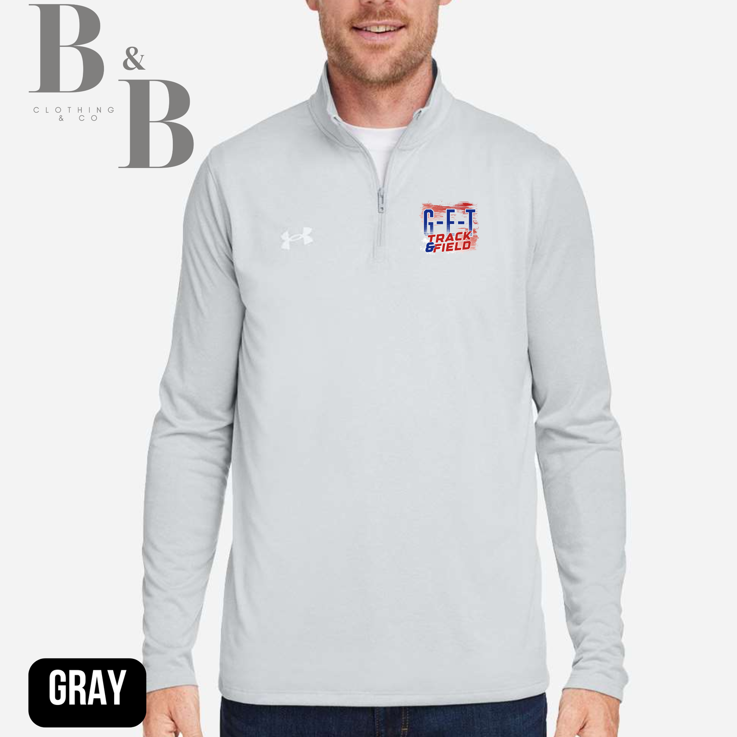 G-E-T Track & Field Under Armour Performance Quarter Zip Men + Womens