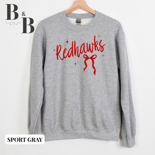 Redhawks Sparkle + Bow Crewnecks