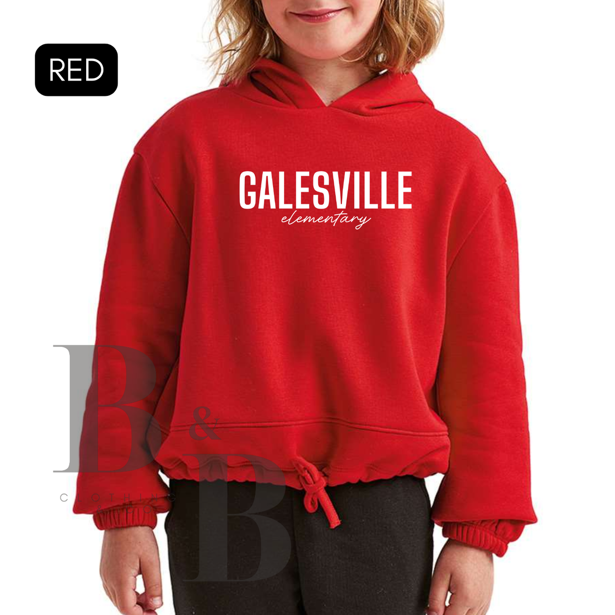 GE Girls Tie Hoodie
