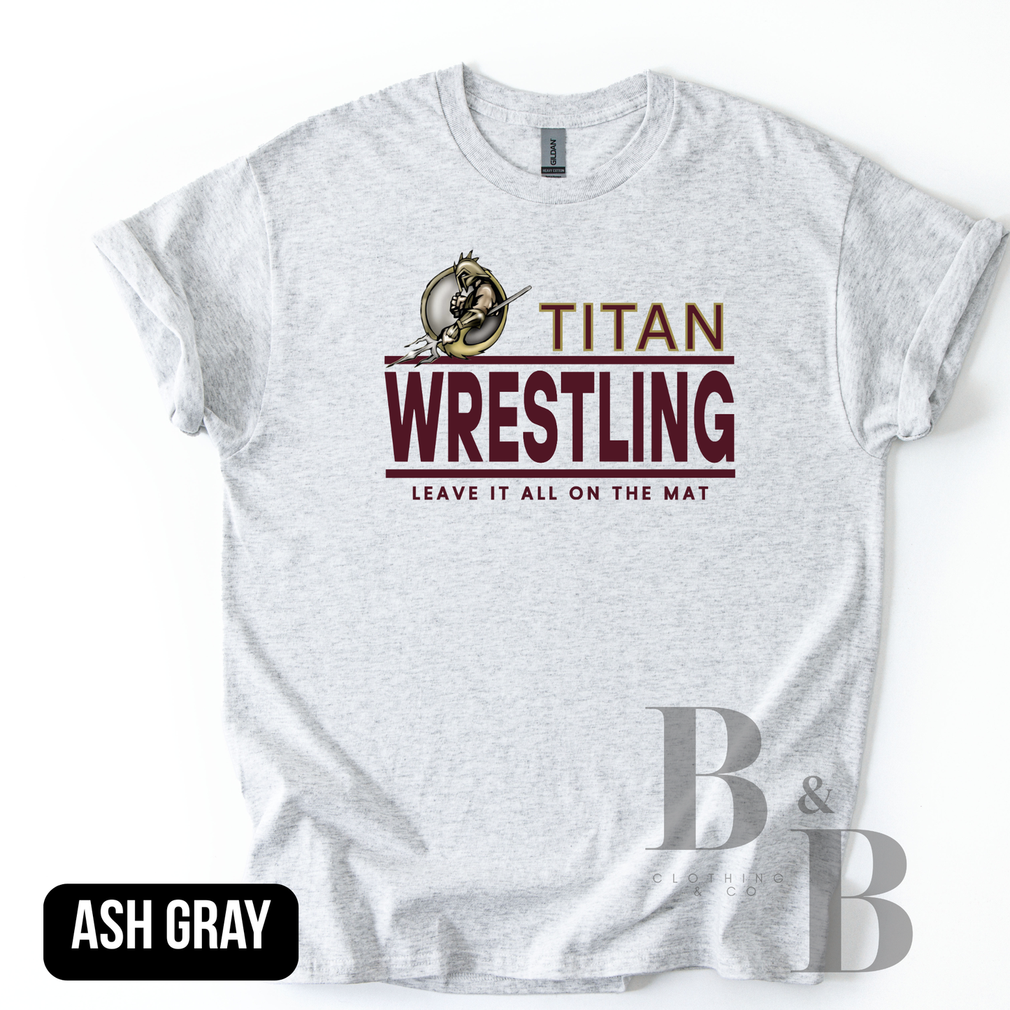 TITAN WRESTLING W/ MASCOT Adult TEE | LS | CREWNECK | HOODIE
