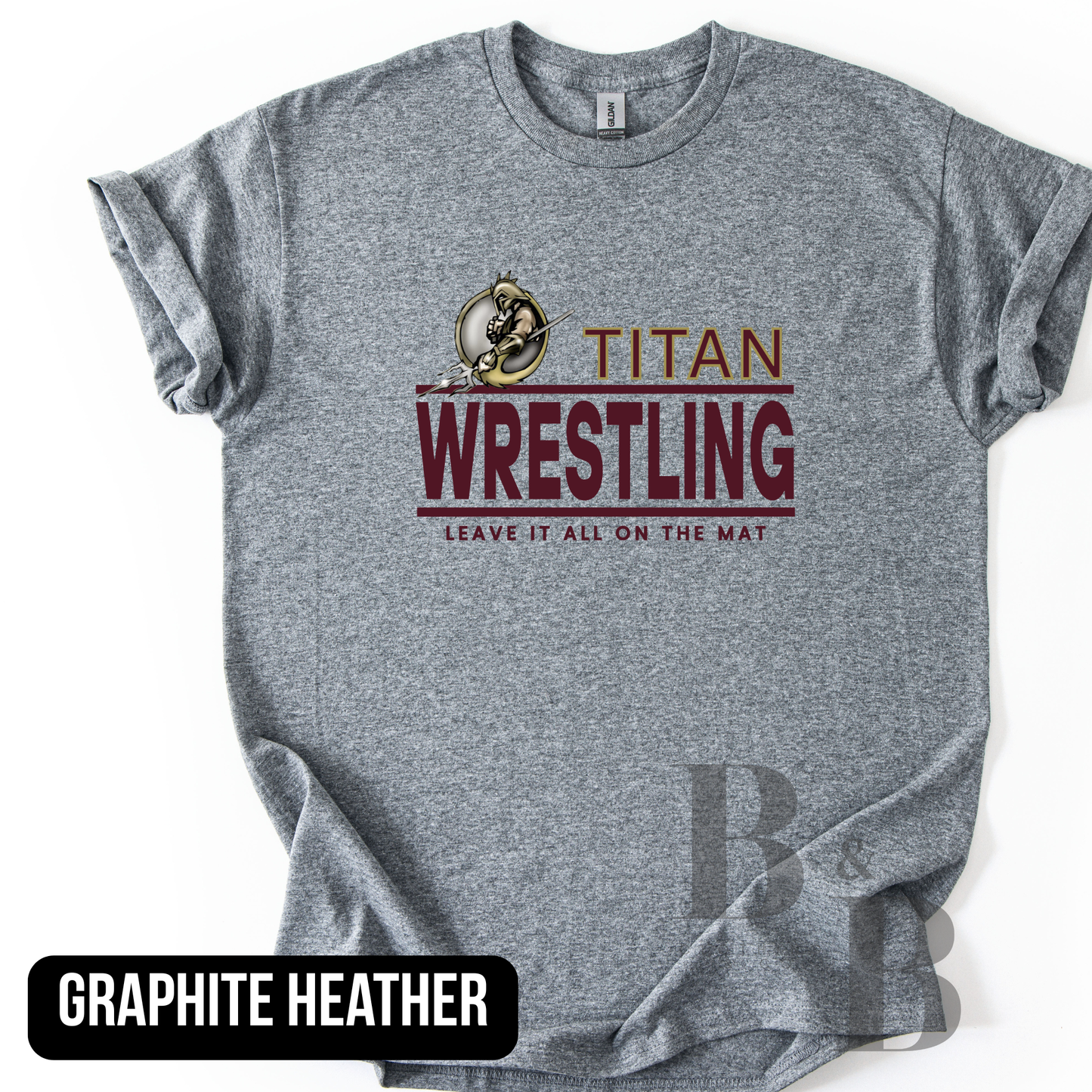 TITAN WRESTLING W/ MASCOT Adult TEE | LS | CREWNECK | HOODIE