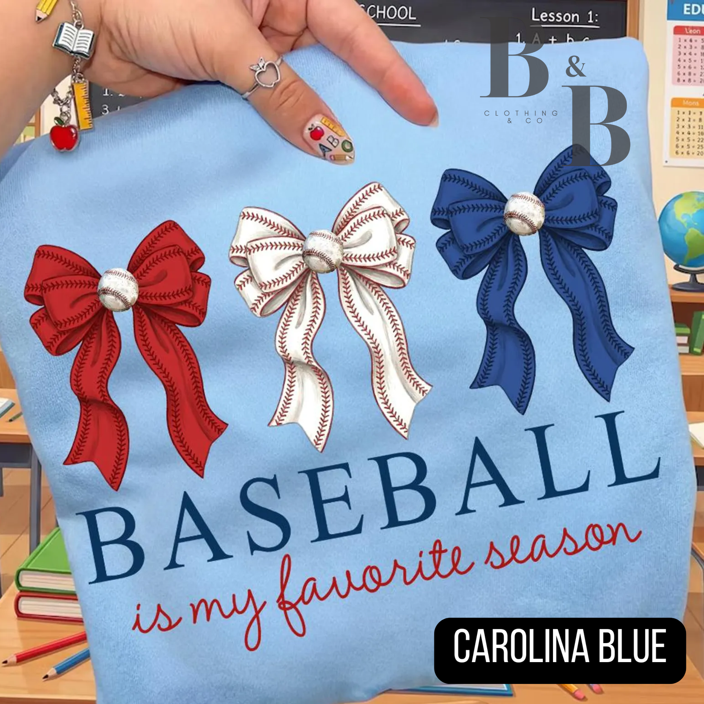 Baseball Is My Favorite Season Bows