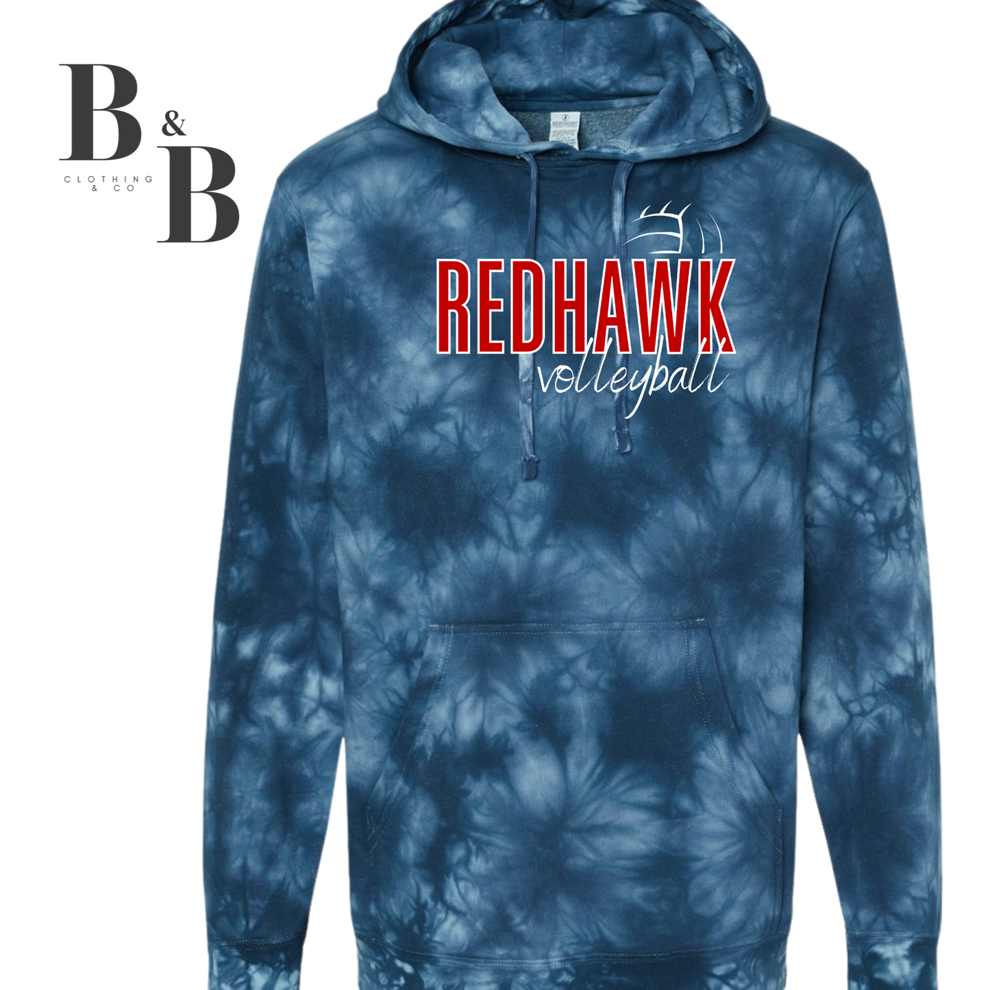 #3 Redhawk Volleyball Tie Dye Crewnecks|Hoodies