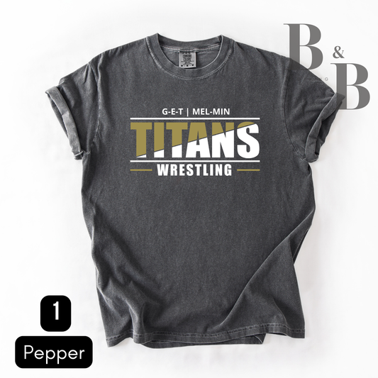 Titan Wrestling Adult Comfort Color Tees