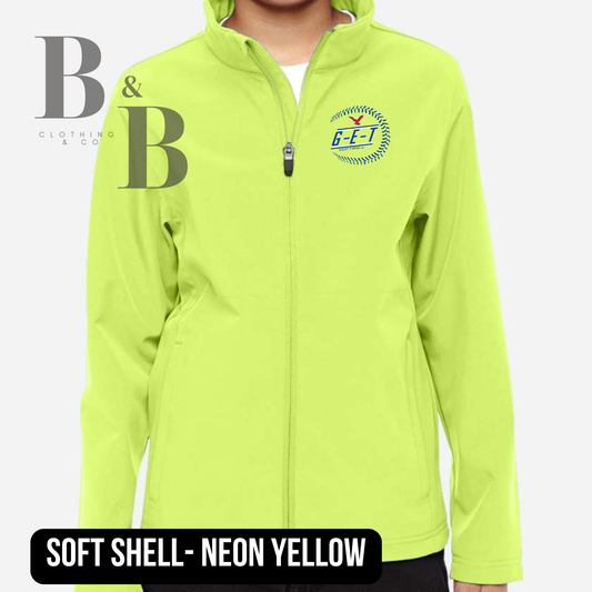G-E-T Softball/Baseball Softshell Zip Up Jackets- Youth
