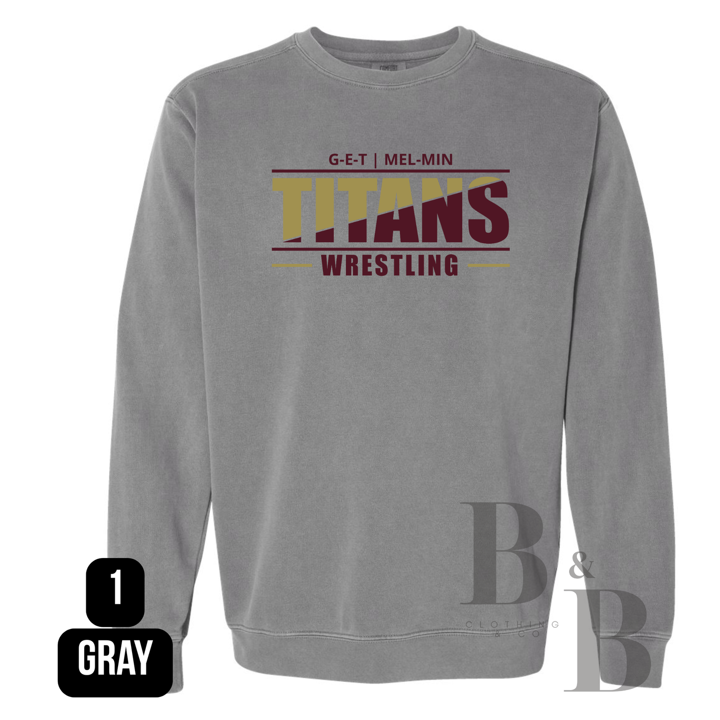 Titan Wrestling Adult Comfort Color Crewneck Sweatshirts
