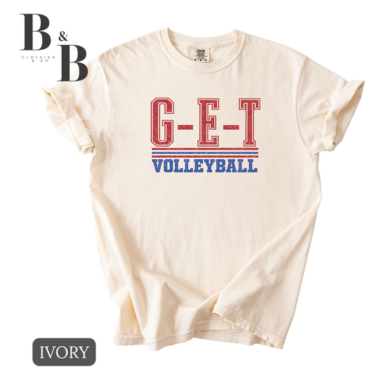 #2 G-E-T VolleybalL on "Ivory" Comfort Colors