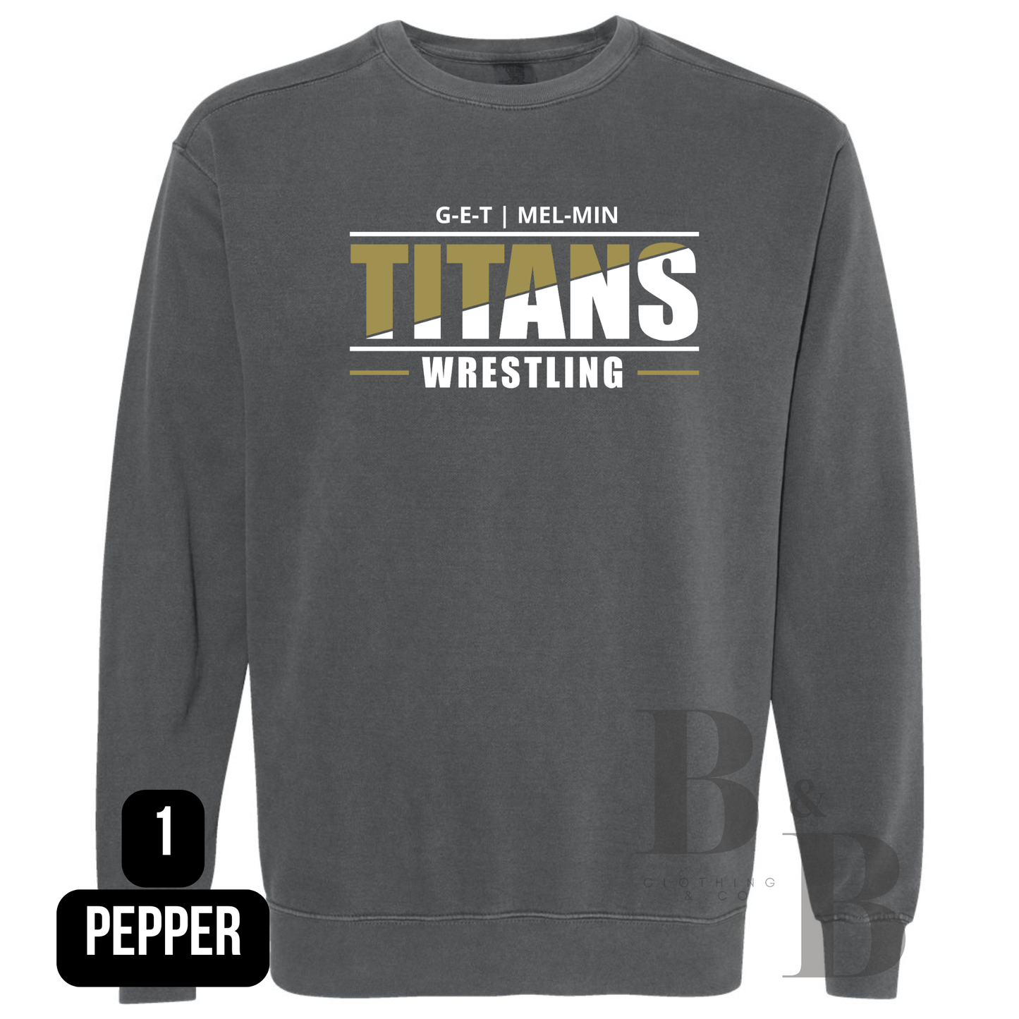 Titan Wrestling Adult Comfort Color Crewneck Sweatshirts