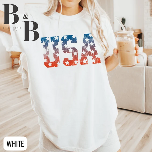 USA Red White Blue Stars
