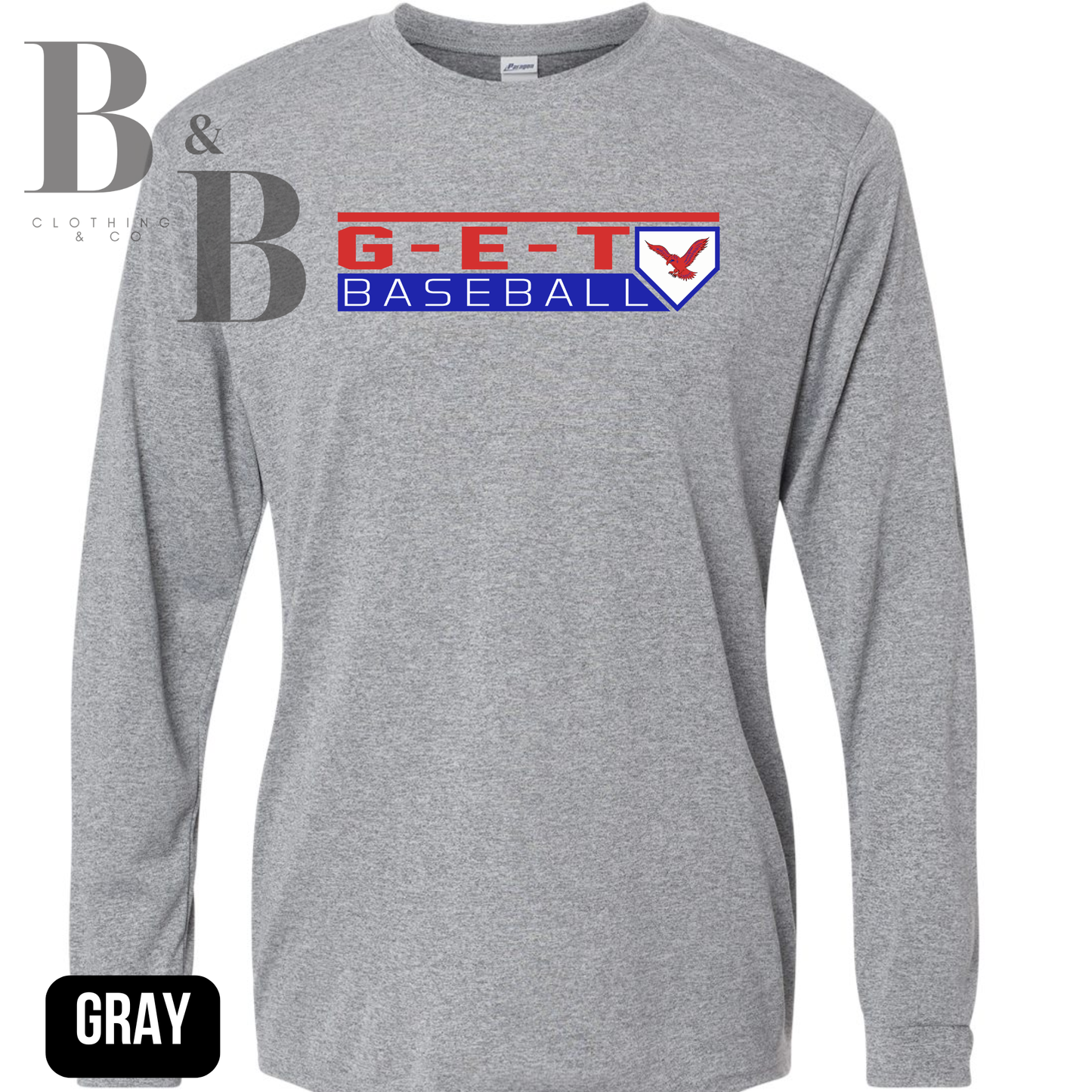 G-E-T Baseball 1 Adult Performance Long Sleeve Shirts
