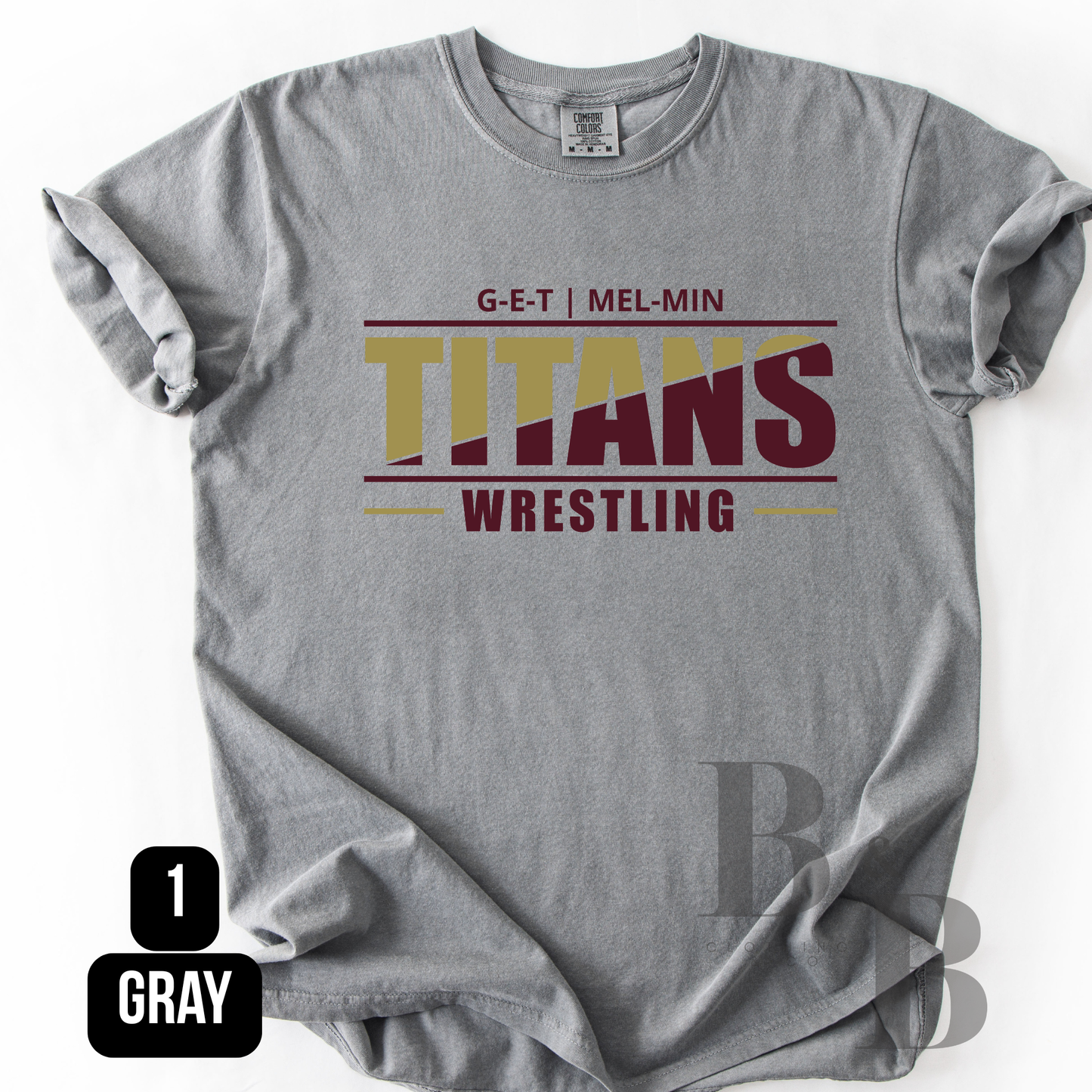 Titan Wrestling Adult Comfort Color Tees