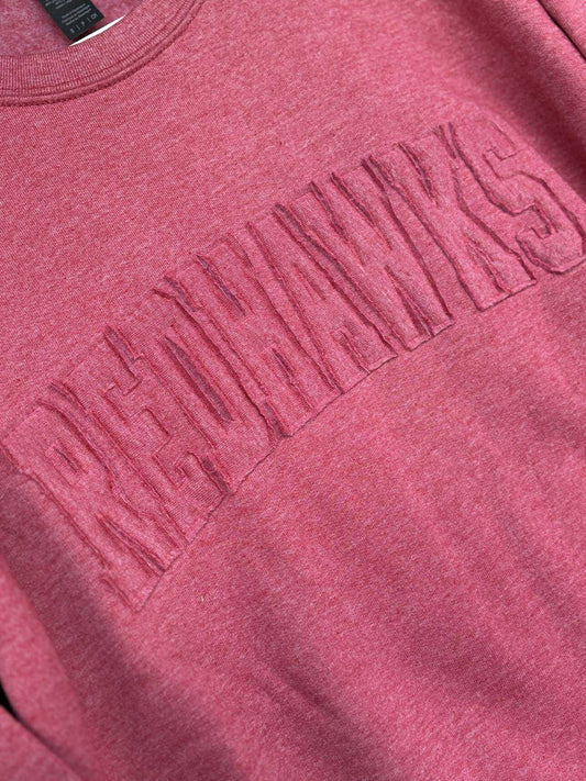 Tone On Tone Stitched Redhawks Crewneck