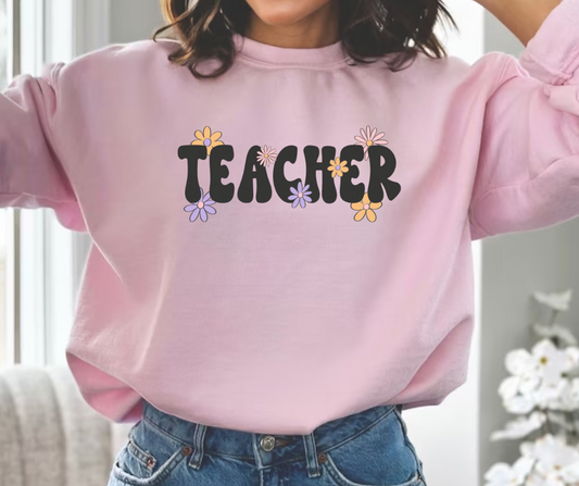 Teacher Flower Sweatshirt