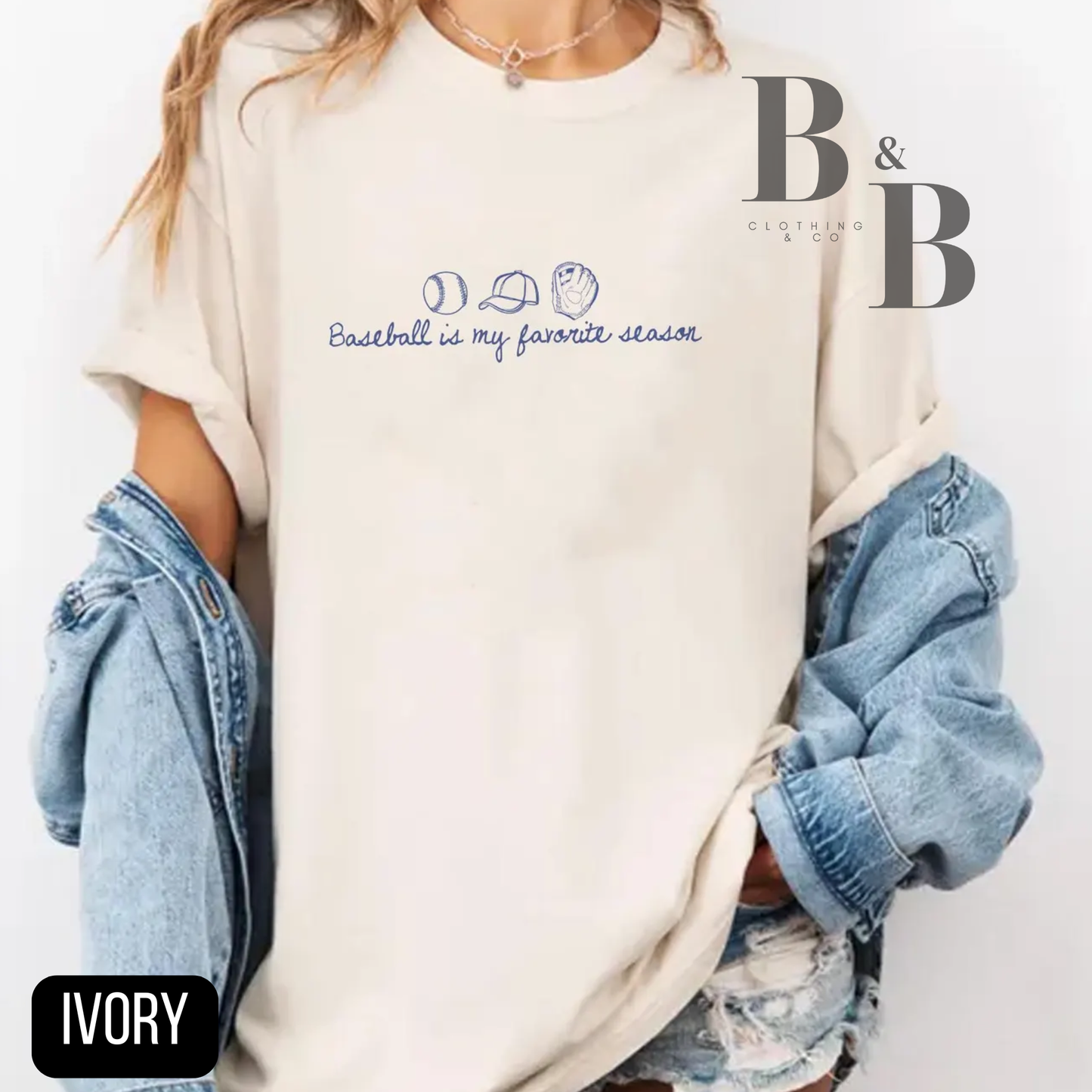 Baseball Is My Favorite Season Comfort Color Tee