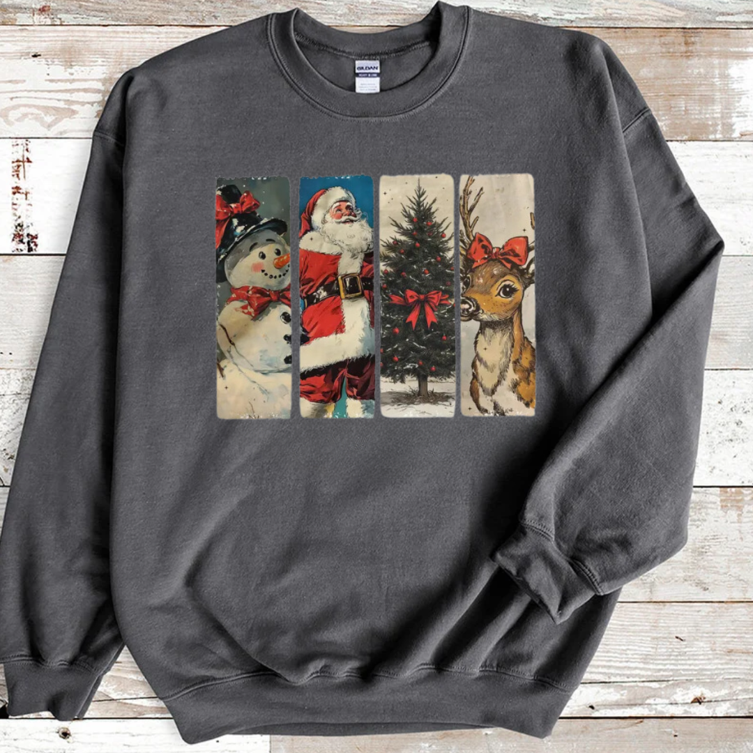 Vintage Santa Snowman Tree Deer