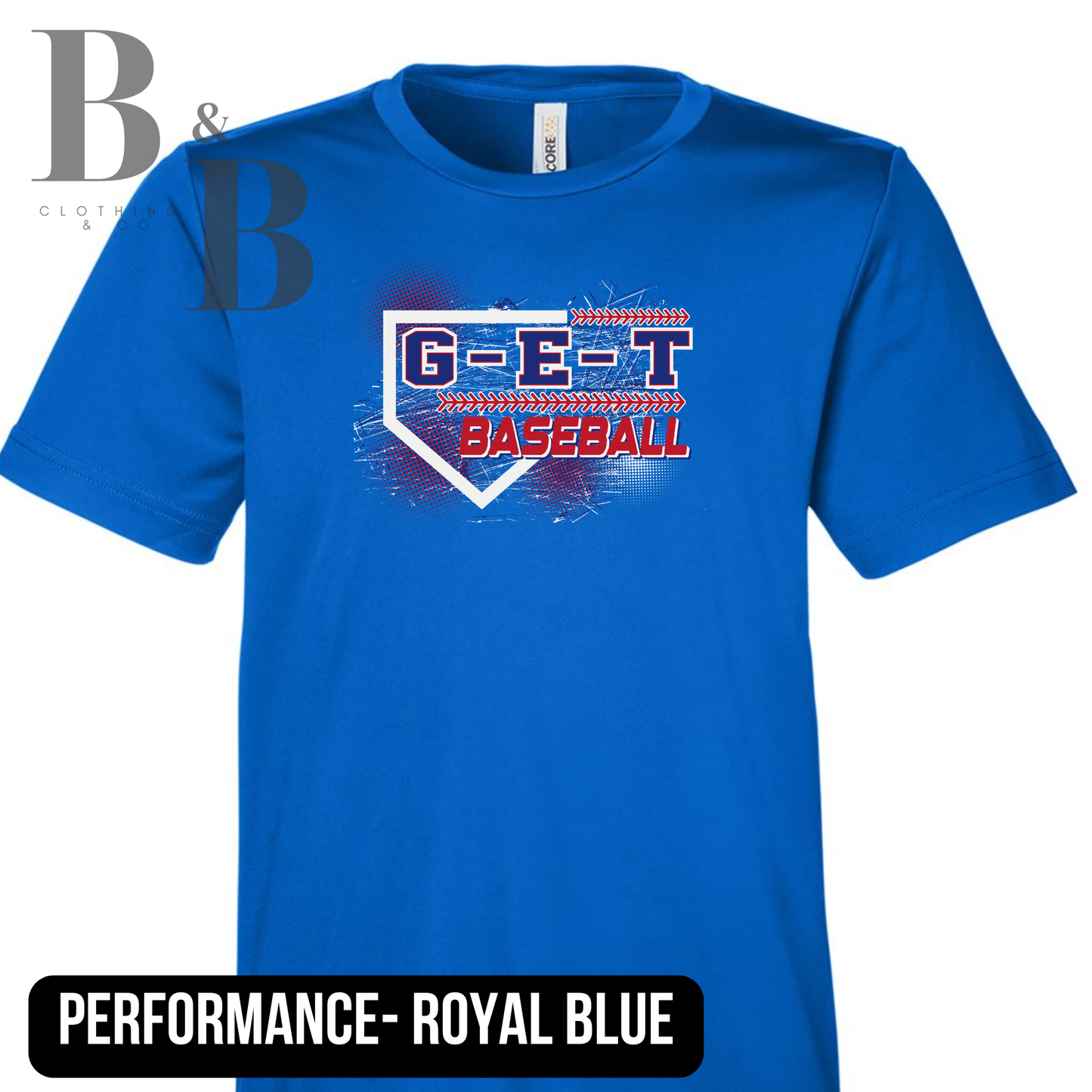 G-E-T Baseball 2 Adult & Youth Performance Tee