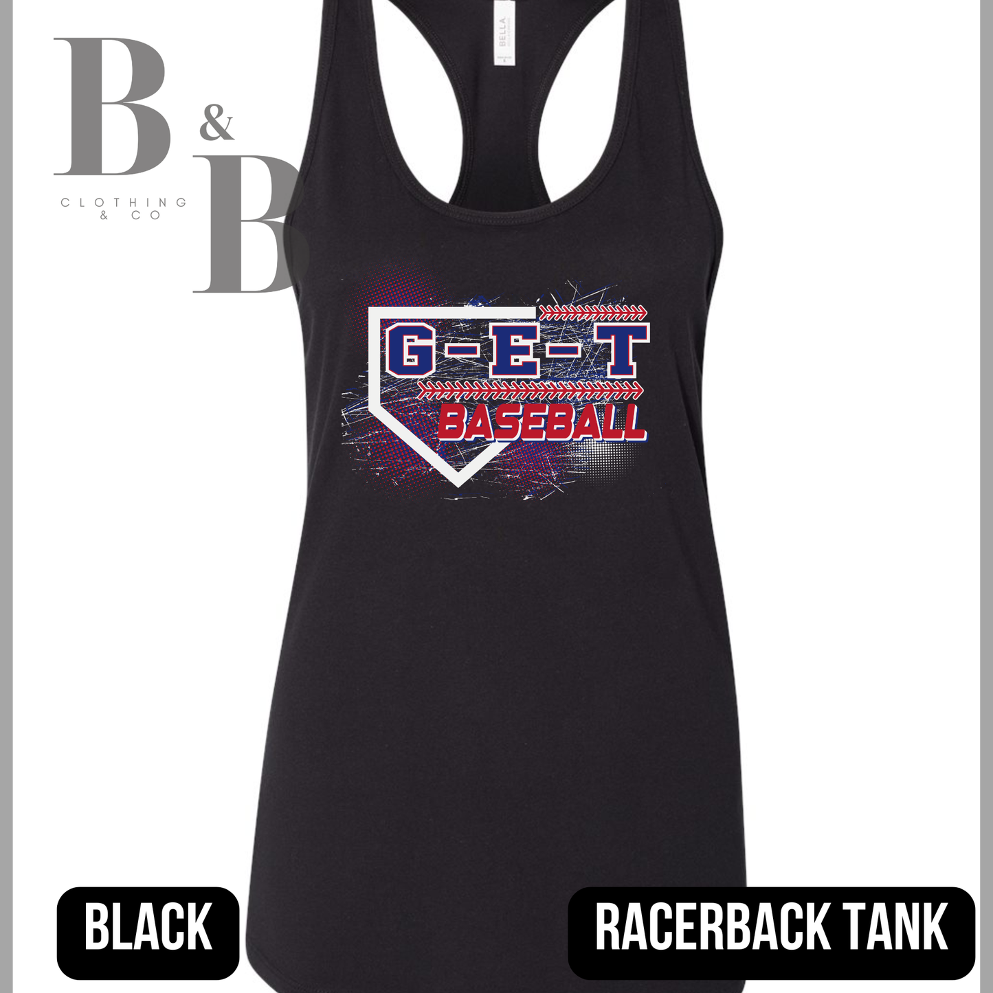 G-E-T Baseball 2 Womens Racerback Tank
