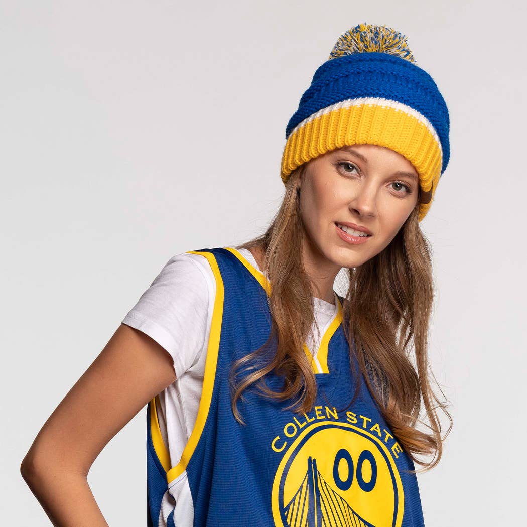 Team Color Ribbed Beanie with Pom Pom