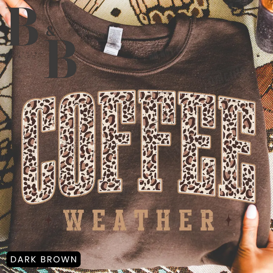 Coffee Weather Cheetah Crewneck