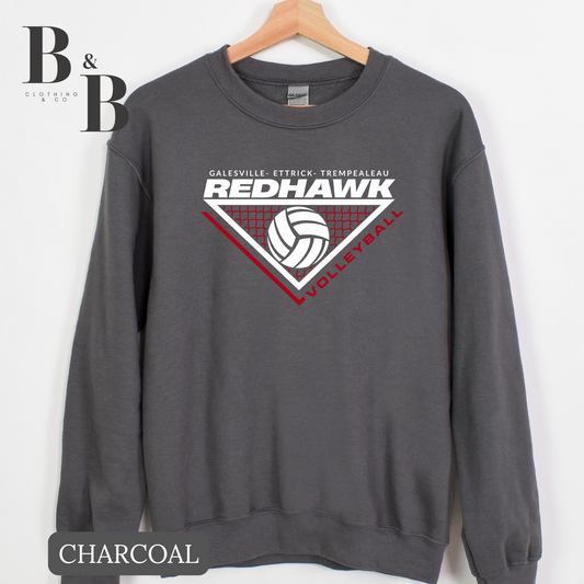 Gale-Ettrick-Tremp Redhawk Volleyball Tee/Crewneck/Hoodie