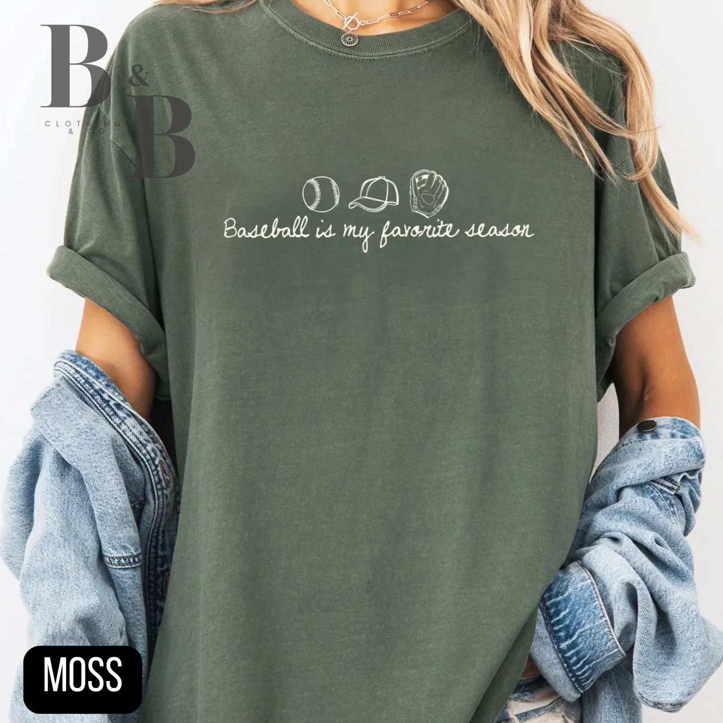 Baseball Is My Favorite Season Comfort Color Tee
