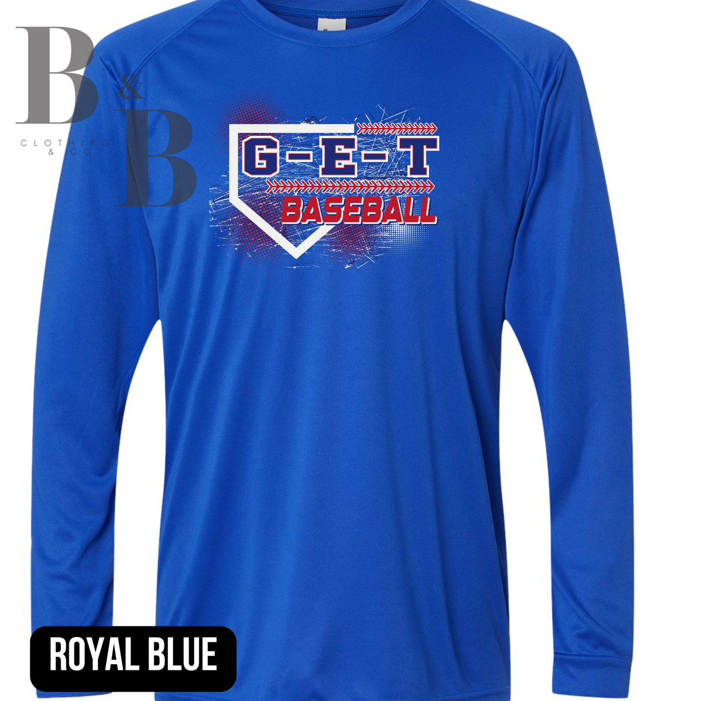 G-E-T Baseball 2 Adult Performance Long Sleeve Shirts