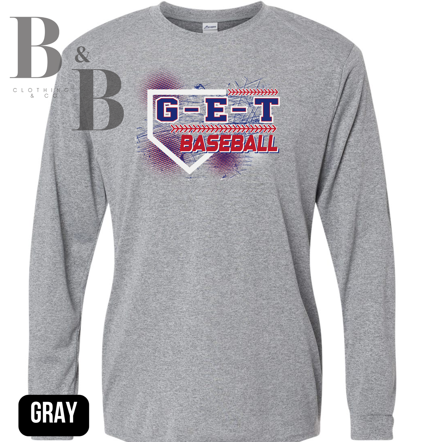 G-E-T Baseball 2 Adult Performance Long Sleeve Shirts
