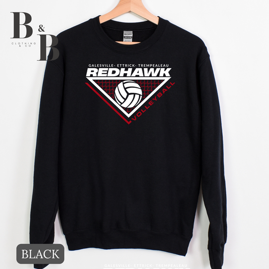 Gale-Ettrick-Tremp Redhawk Volleyball Tee/Crewneck/Hoodie YOUTH
