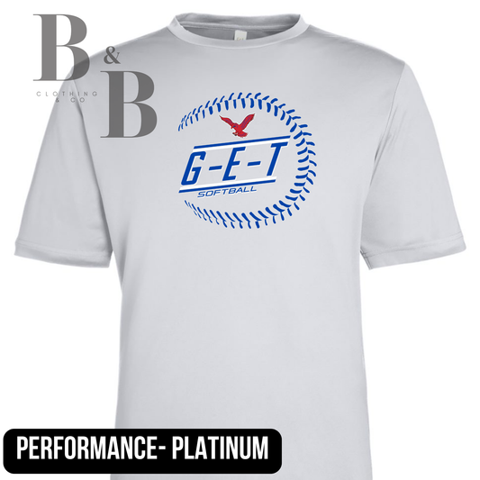 G-E-T Softball 1 Adult & Youth Performance Tee