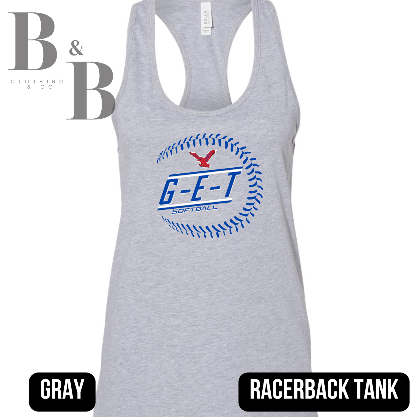 G-E-T Softball 1 Womens Racerback Tank