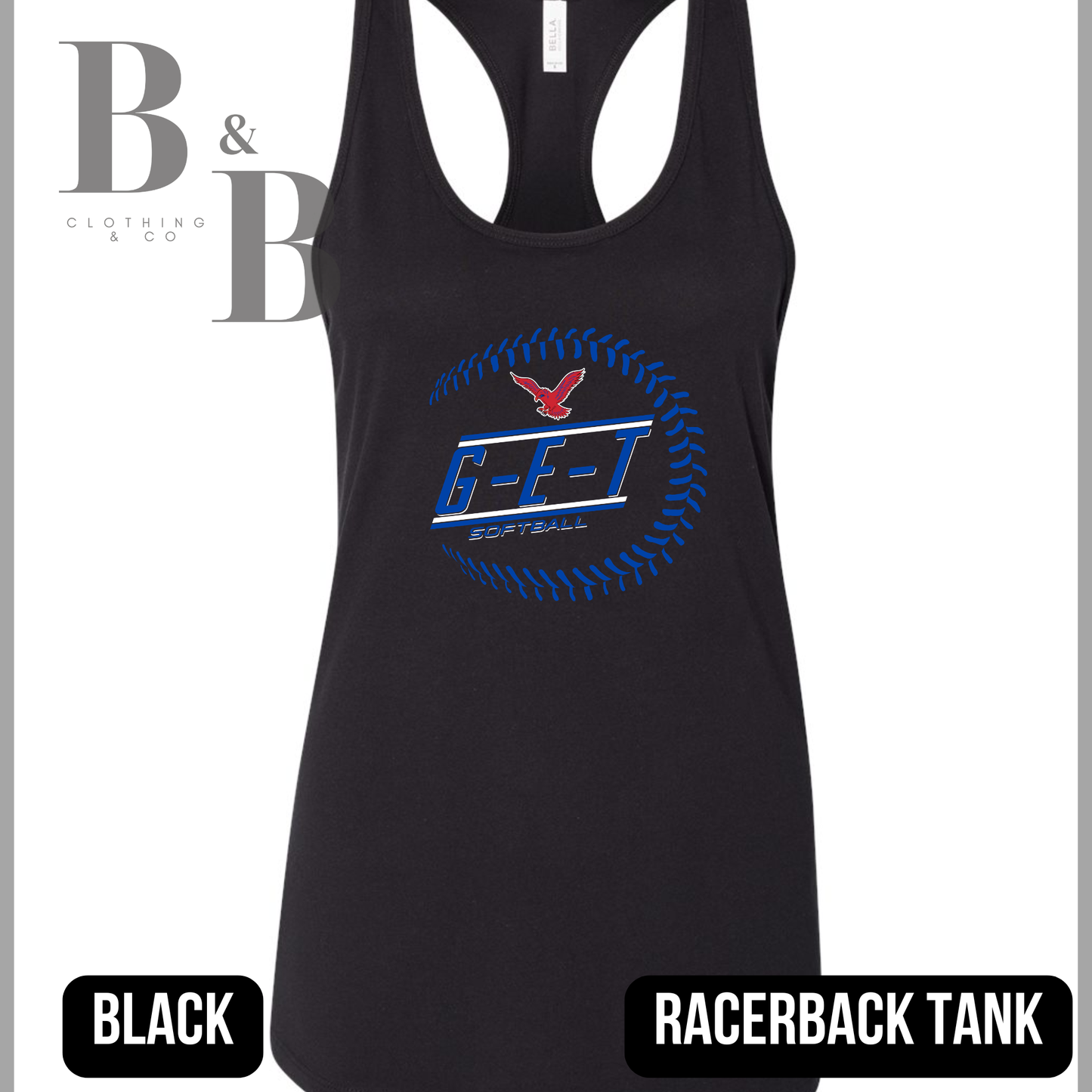 G-E-T Softball 1 Womens Racerback Tank
