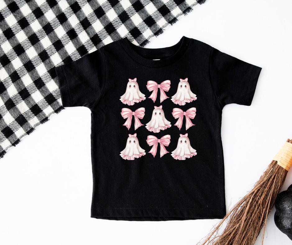 Bow Halloween Collage Tee- Youth Sizes