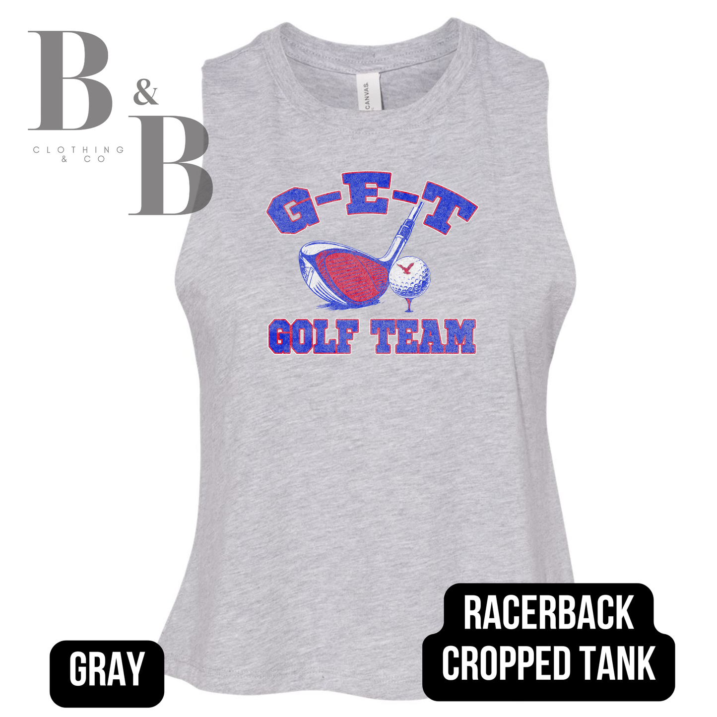 G-E-T Golf Womens Racerback Tank Cropped