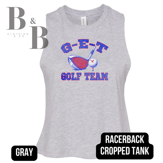 G-E-T Golf Womens Racerback Tank Cropped