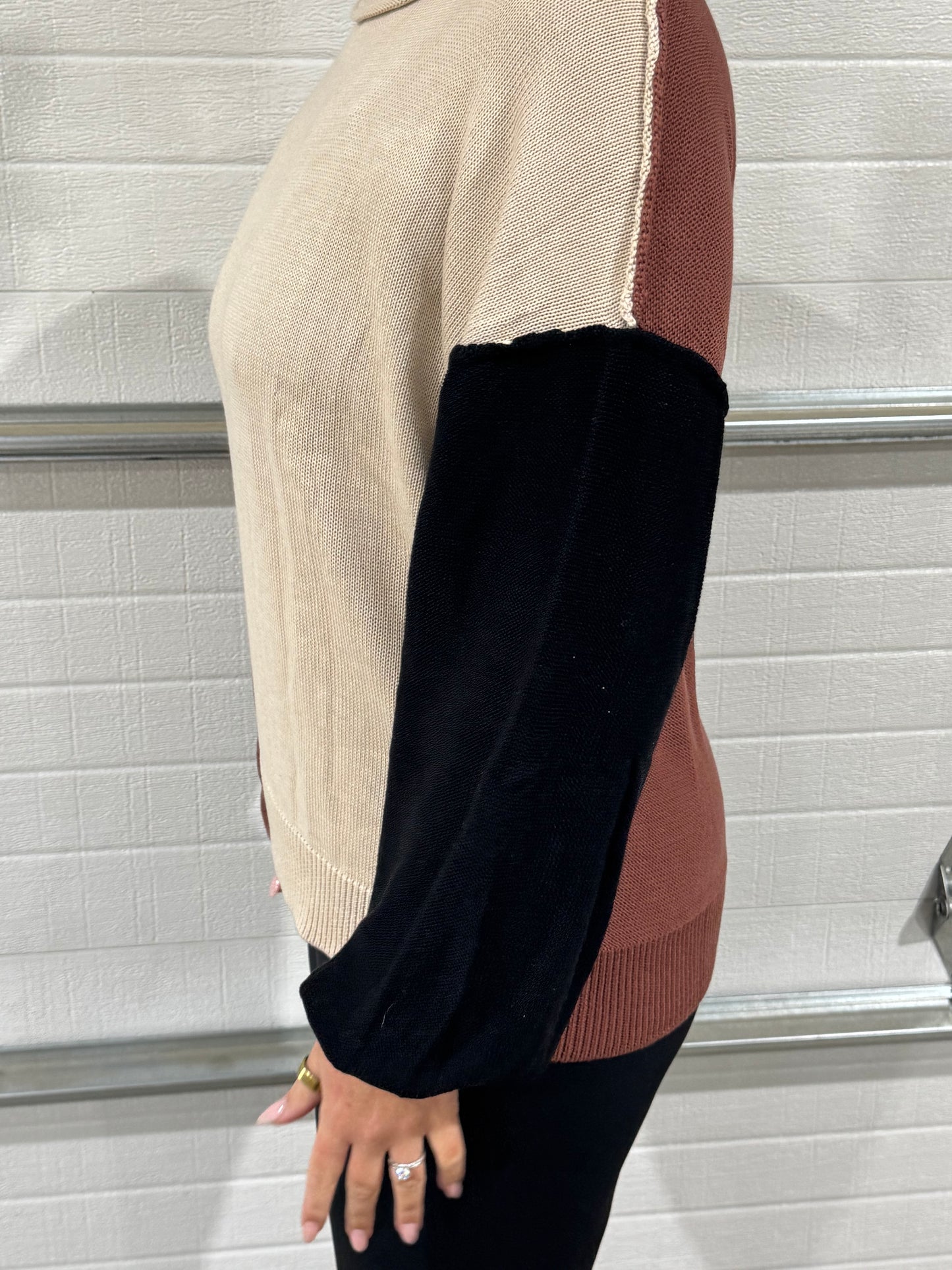 Casual Color Block Sweater