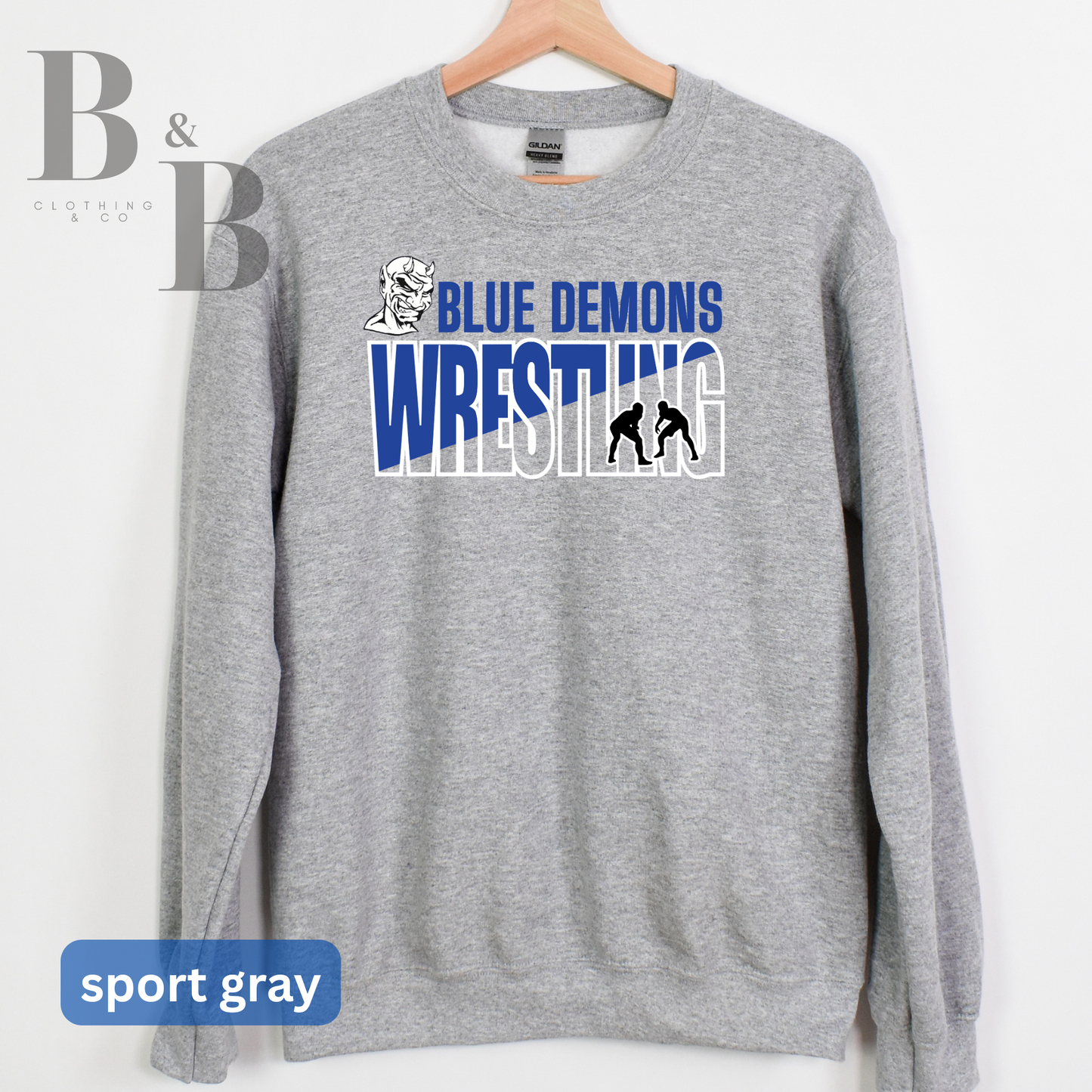 Blue Demons Wrestling Adult & Youth Tee|Crewneck|Hoodie