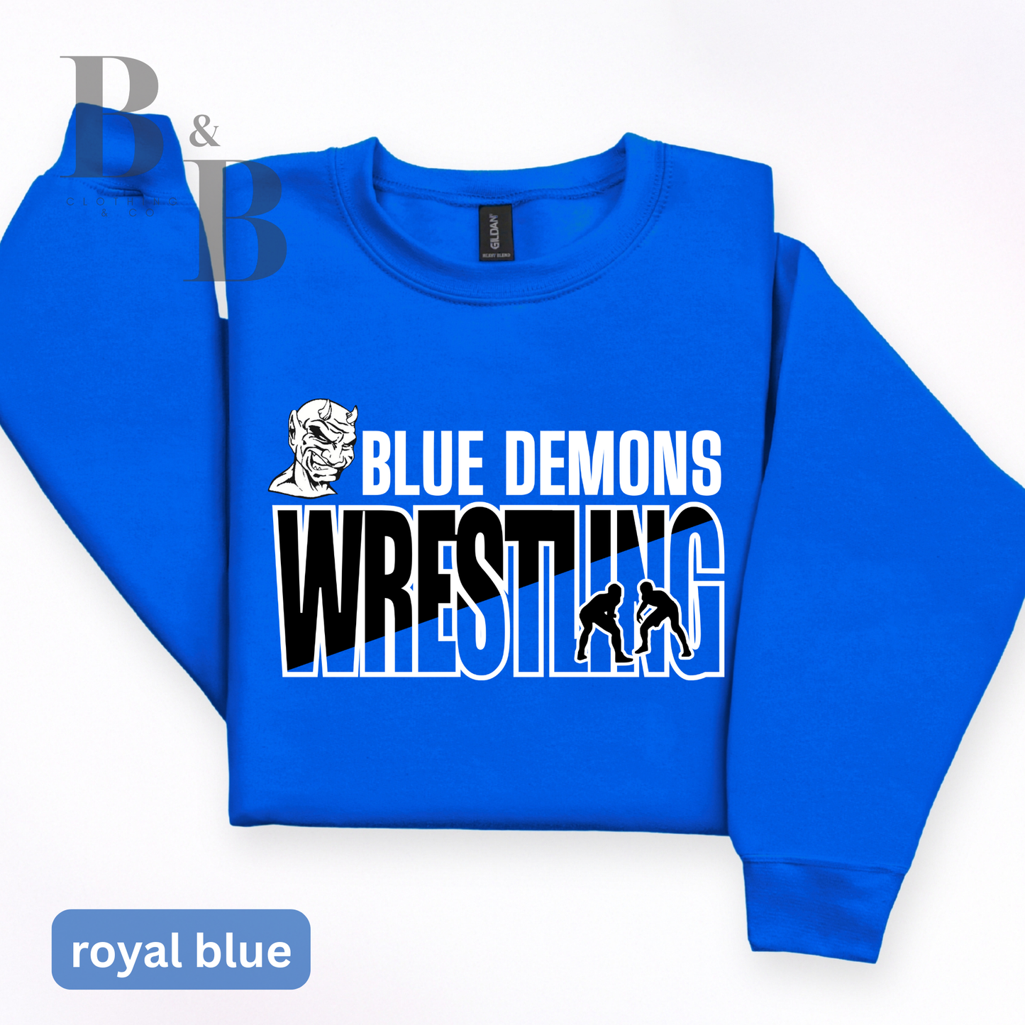 Blue Demons Wrestling Adult & Youth Tee|Crewneck|Hoodie