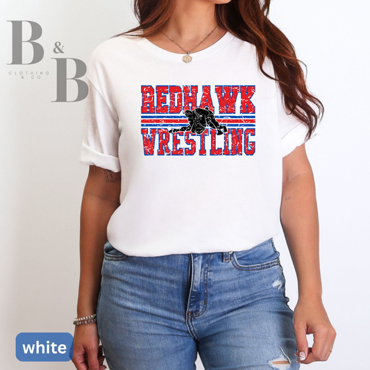 Redhawk Wrestling Tee|Crewneck|Hoodie Adult & Youth