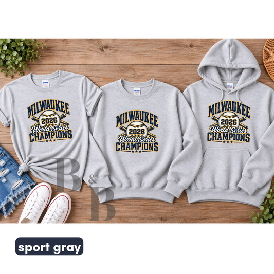 World Series Champions Sport Gray|Navy Adult & Youth