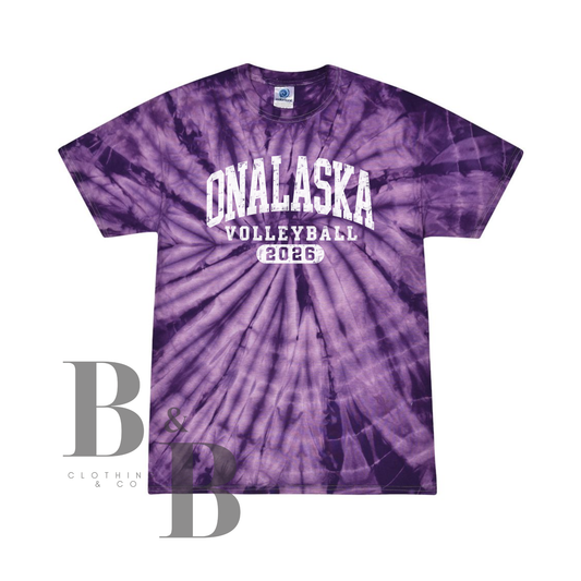 Onalaska Volleyball Tie-Dye Tee 🏐💜
