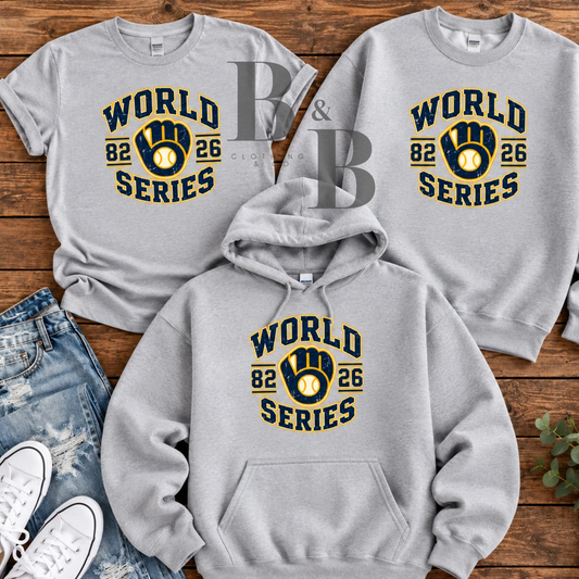 82|26 Milwaukee Baseball- World Series Tee|Crew|Hoodie